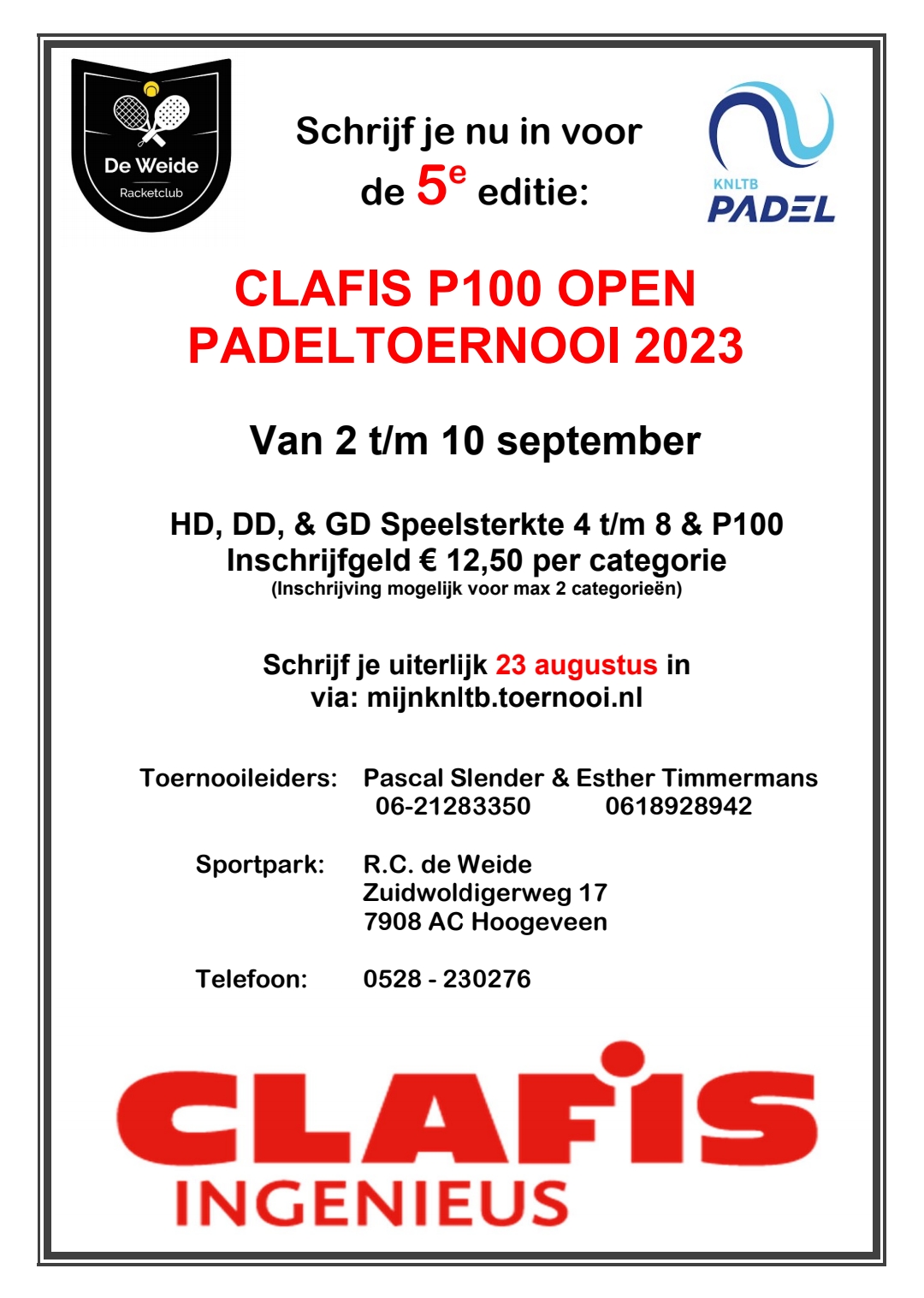 Clafis Padel P100 Open